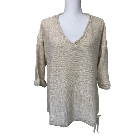 DKNY Jeans Sweaters - Womens XL Top NWT DKNY Jeans Sequin V-Neck Sweater Soft Light Comfortable
